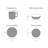 Deep Blue Sea 8 Piece Dinnerware Set, Service For 2