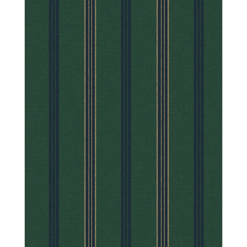 Woodstock Lifestyle Striped Wallpaper Roll, Evergreen/Indigo