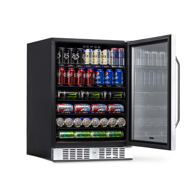 Newair 24" Built-in 177 Can Beverage Fridge with Precision Temperature