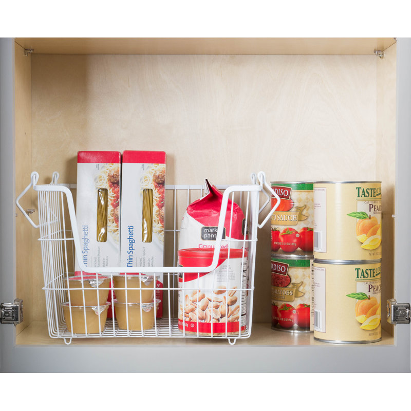 Panier en métal Ohagan, H 10,8 po x l 9,8 po x P 12,6 po, Blanc