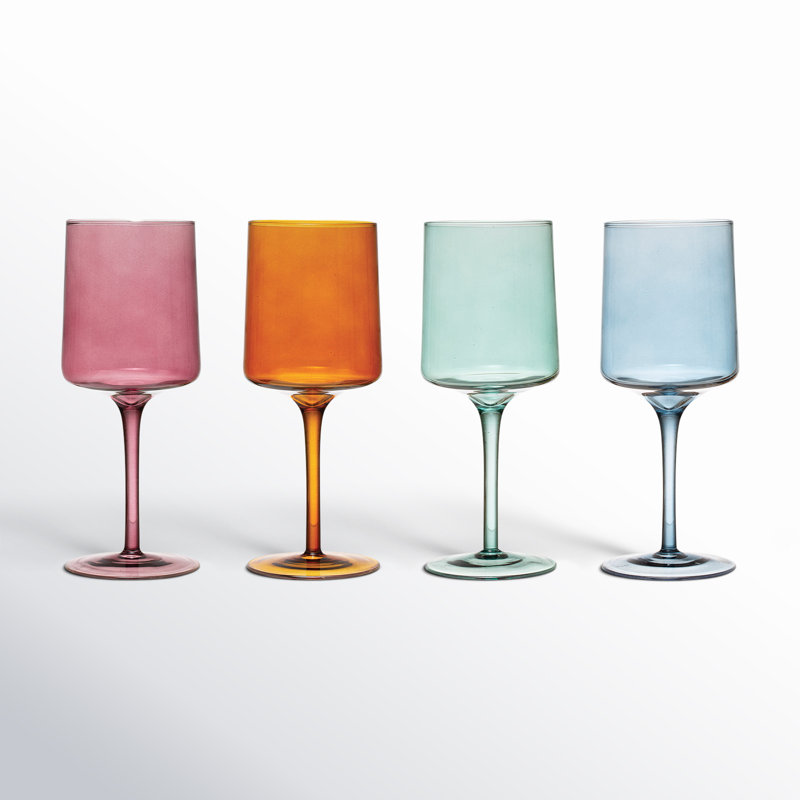 Ensemble de verres 4 pièces Orland, Rose / orange / vert / bleu