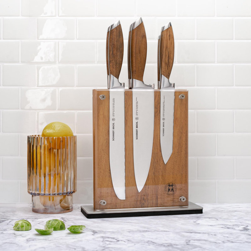 Schmidt Brothers™ Cutlery Bonded Teak 7-Piece Knife Block Set