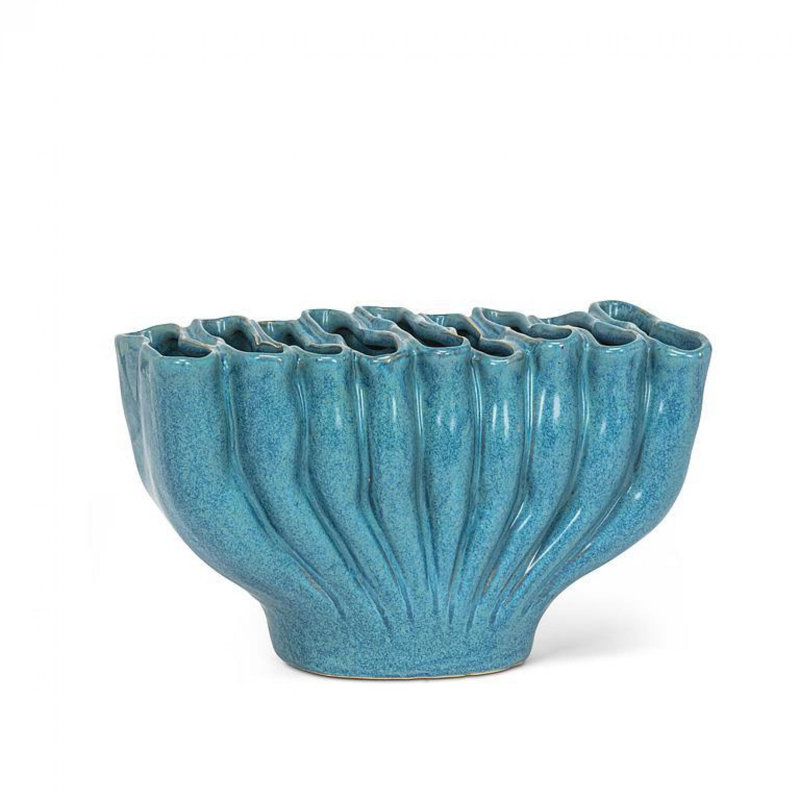 Vase de table en céramique Bovina, H 4,5 po x l 8 po x P 4 po