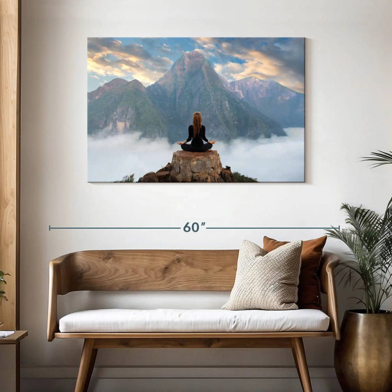 Scène de montagne Kerrick Yoga, H 30 po x l 45 po