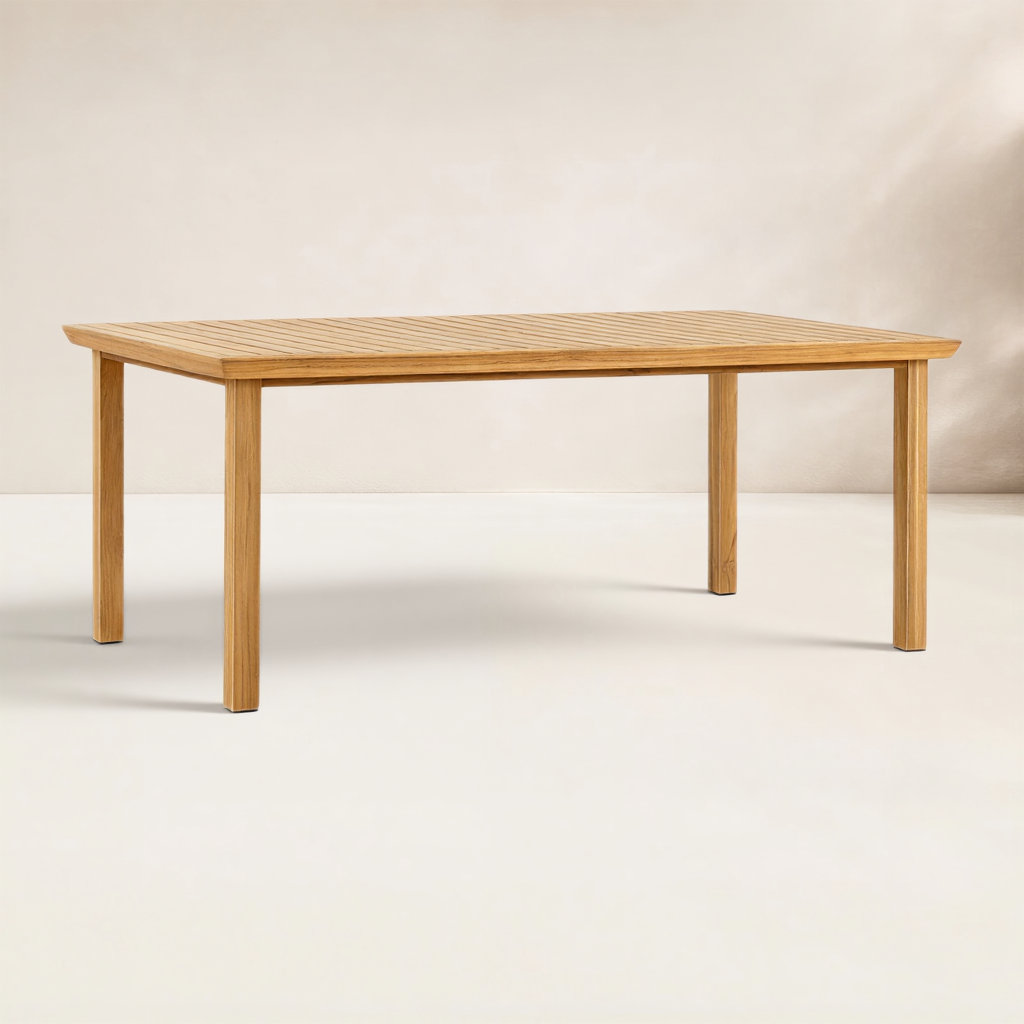 Everlee 74" Teak Patio Dining Table