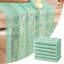 6 pièces de chemin de table en gaze turquoise or 10 pi