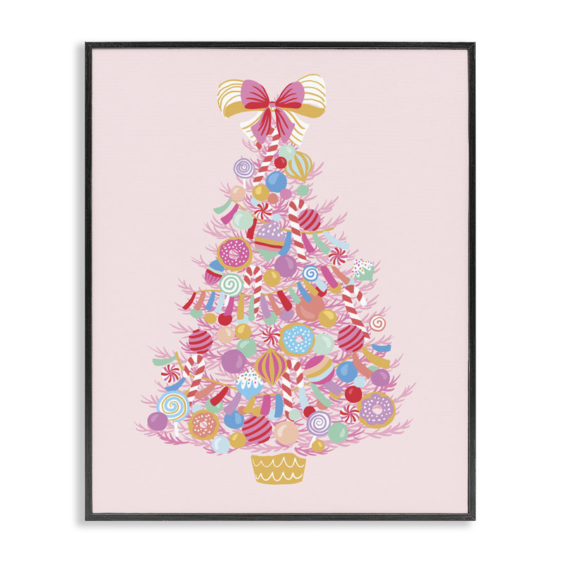 «Holiday Sweet Treats», estampe numérique encadrée par Heather McLaughlin, H 30 po x l 24 po, Giclée encadrée noir minuit