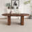 Oval Dining Table For 6, Walnut Veneer MDF Tabletop With MDF Base, Modern Farmhouse Style, Waterproof And Scratch-Resistant Surface