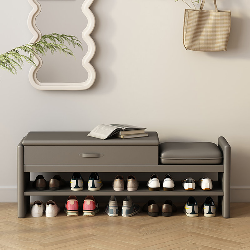 47.2in Shoe Storage Bench, Gray