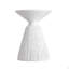 Table d'appoint d'extérieur en marbre blanc texturé moucheté toutes saisons MGO - Table de bout d'intérieur