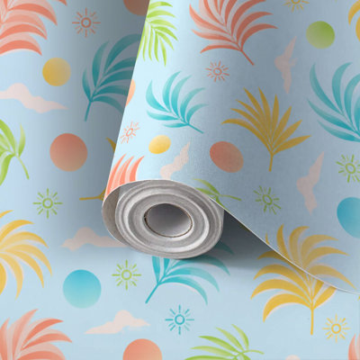 Papier de contact pour papier peint adhésif tropical Tropical Palm Tree