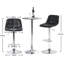 Towler Swivel Upholstered and Faux Leather Adjustable Height Bar Stool with Iron Frame-2131809738