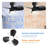 23 Inch Black Bedroom Ceiling Fan with 3 ABS Blades, Remote Control DC Motor and 18W LED Light - 3-Color Adjustment
