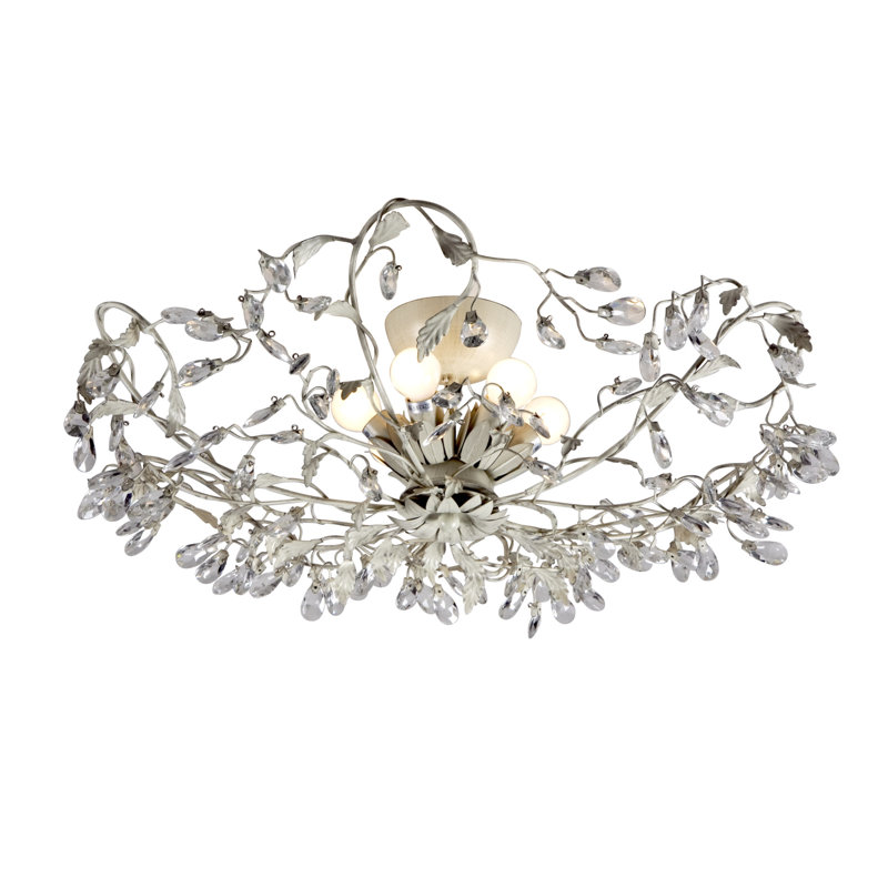 Clemmer Semi Flush Mount, Grey Beige