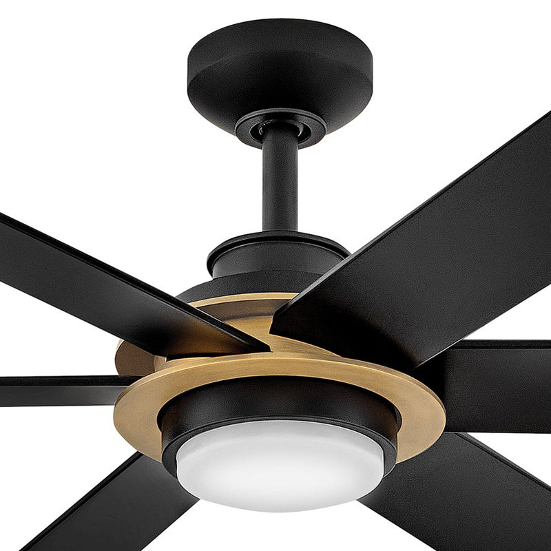 Hinkley Andros LED Ceiling Fan, Matte Black, Matte Black