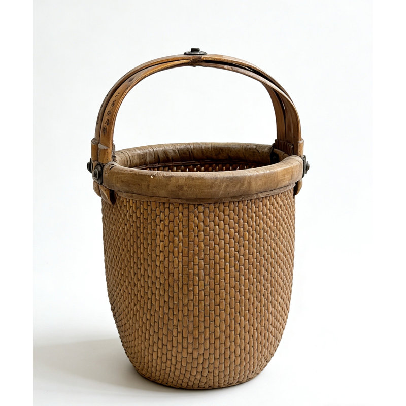 Panier à nourriture rétro en bambou