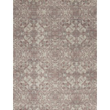 Paradise Hand Knotted Abstract Area Rug in Purple