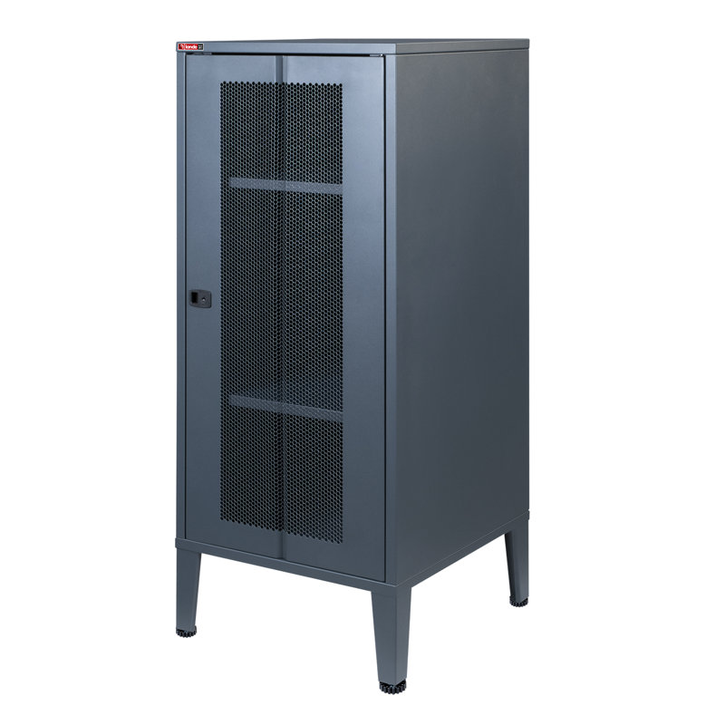Armoire de rangement à 2 tablettes, Gris anthracite