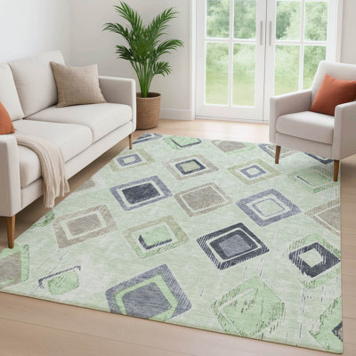 Premium Machine Washable Mayfield  Geometric Rug