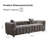 87.4'' Premium Velvet Sofa 3-Seater Loveseat-1524576018