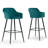 Leticia Upholstered Counter Stool with Metal Frame