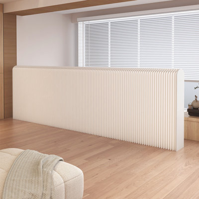 Lightweight Foldable Accordion Paper Partition, No-Assembly Low Room Divider for Small Space Zoning