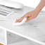 Organisateur de table manucure à motif de marbre blanc 41,3 po Polioro