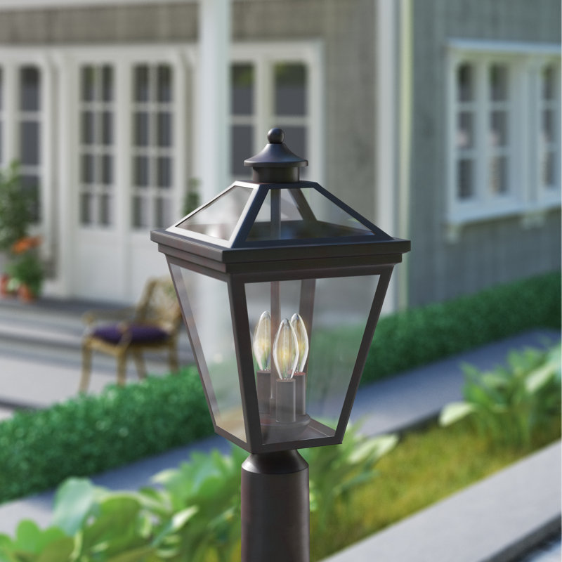 Manwe 1 -Light 17.5" H Hardwired Lantern Head in Bronze, Bronze