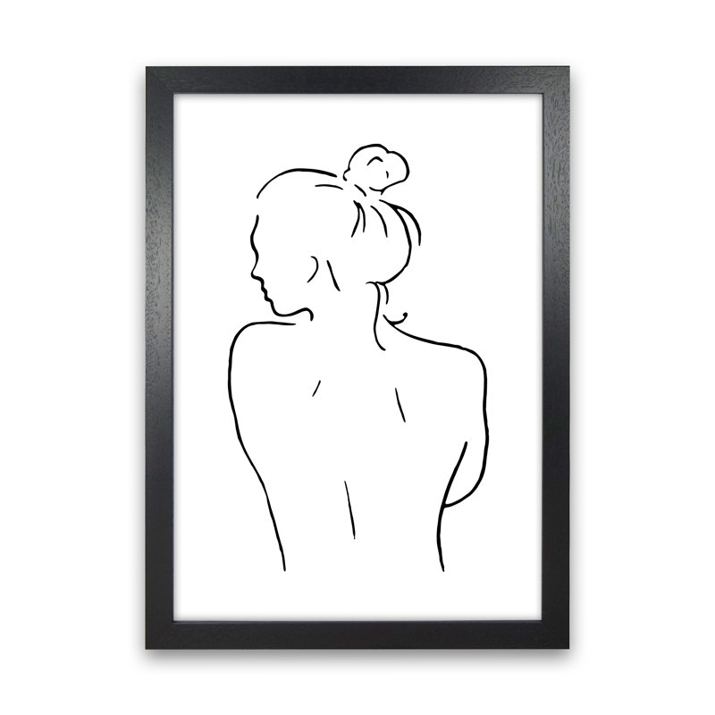 Body Sketches II - Female - Print, 88cm H x 64cm W x 3cm D, Black Framed