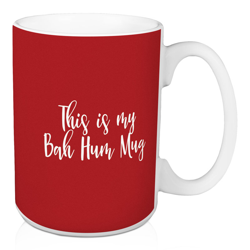 Grande tasse à café bah humbug Hannon, Rouge
