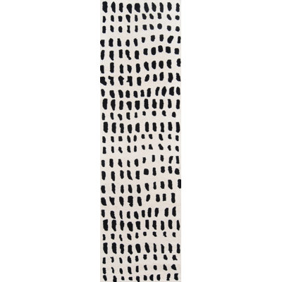 Dey Wool Geometric Area Rug in Off-White