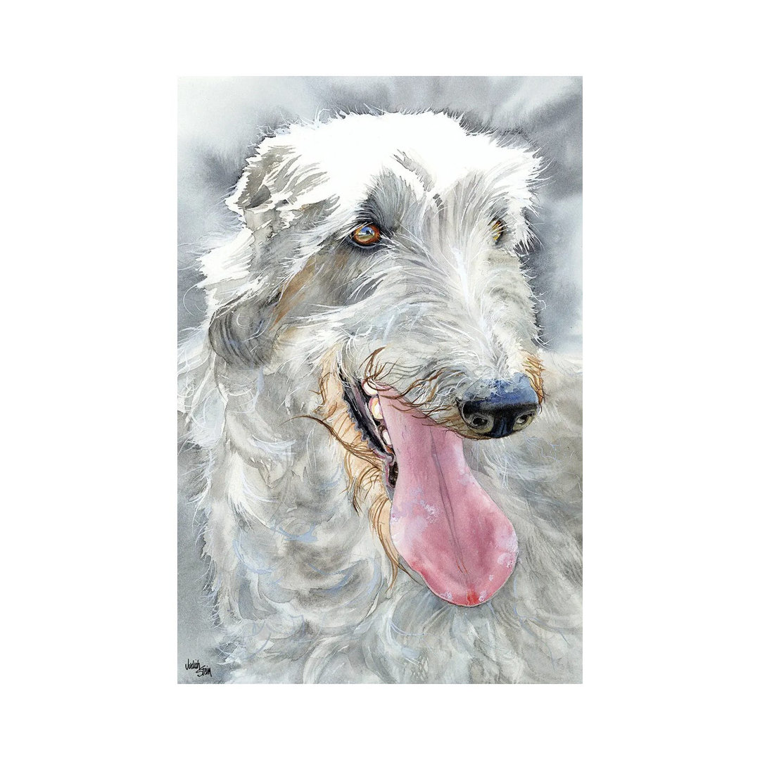 Deer Hunter - Scottish Deerhound by Judith Stein - Wrapped Canvas Painting