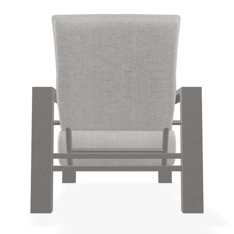 Larssen Deep Seating Cushion Arm Chair, Charter Silk, Warm Gray