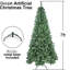 Arbre de Noël artificiel de 8 pi avec 1136 pointes, branches à charnières pour une installation rapide et pliable, support en métal idéal pour les petits espaces Holiday Spirit Design Installation simple, appartement parfait, bureau