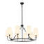 Lustre moderne classique/traditionnel à 10 lumières, style roue de chariot, style transitionnel, pour salle à manger