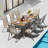 Melisa Patio Chairs Set Of 8, Outdoor Textilene Stackable Dining Chairs （Set of 8）-109080130