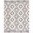 Amelio Hand Woven Wool/Cotton Geometric Rug in Ivory/Black-381980047