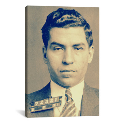 Charlie «Lucky» Luciano - Gangster Mugshot, reproduction de photo sur toile