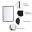 Miroir rectangulaire en bois massif rectangulaire noir ondulé de 40 po x 28 po pour la salle de bain, la chambre à coucher, le salon, la salle à manger, le vestiaire et le vestibule-1029297882