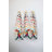 Soft Woven Cotton Throw with Tufted Dots and Tassels
