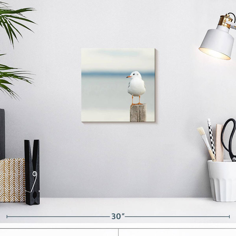 Crowle Perched White Seagull, 10" H x 10" W