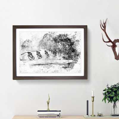 Tour de France Cycling in Abstract - Framed Print