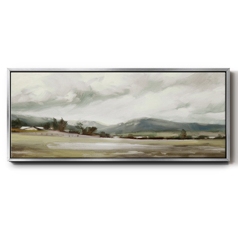 Big Sky Valley- Framed Canvas, 8" H x 20" W