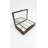 Solid Walnut Jewelry Storage Box With Removable Tray and Mirror Lid 