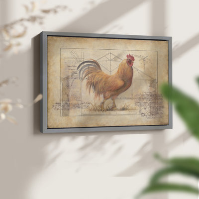 Rustic Fowl I -Framed Print - Restickable