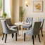 Chaise capitonnée capitonnée grise -580247408-665984342