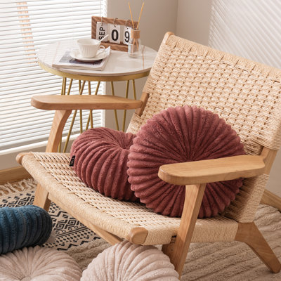 Coussins décoratifs ronds décoratifs pour canapé-lit - 2 pièces Coussin artisanal froncé à la citrouille, coussin de sol en velours doux et durable pour la décoration intérieure, le salon et le canapé