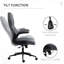 Fauteuil de bureau gris foncé, inclinable et réglable en hauteur, gris, lombaire avec fonction