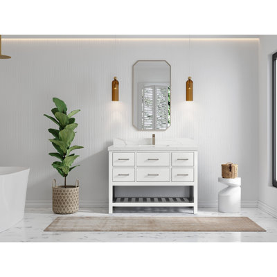 Parker 48'' Single Bathroom Vanity with Top