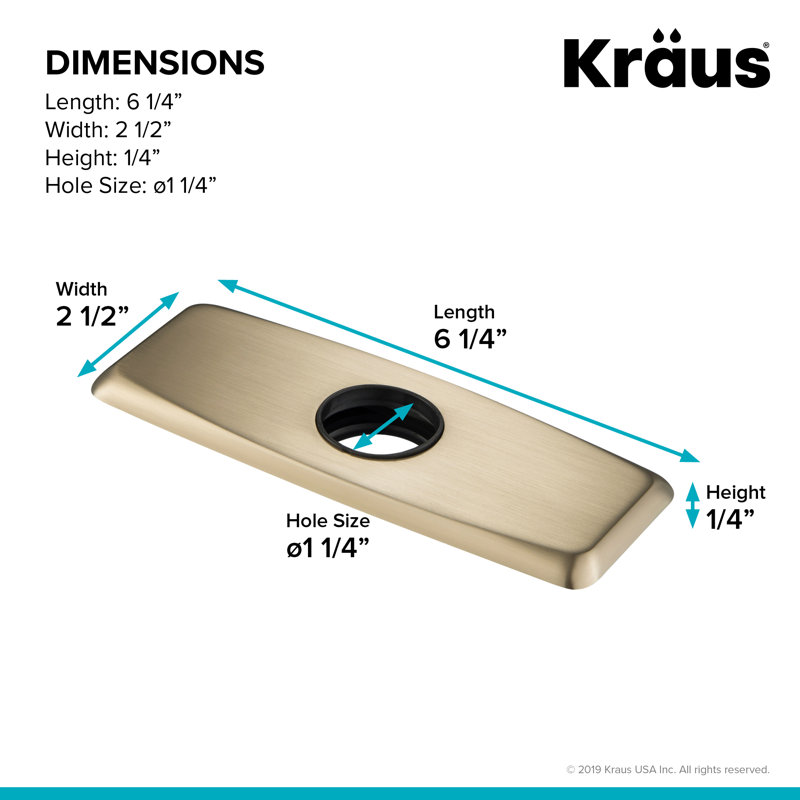 Deck Plate, Brushed Gold